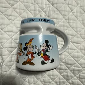 Disney Mickey Mouse 1998 Coffee Mug Cup Travel Through the Years